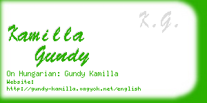 kamilla gundy business card